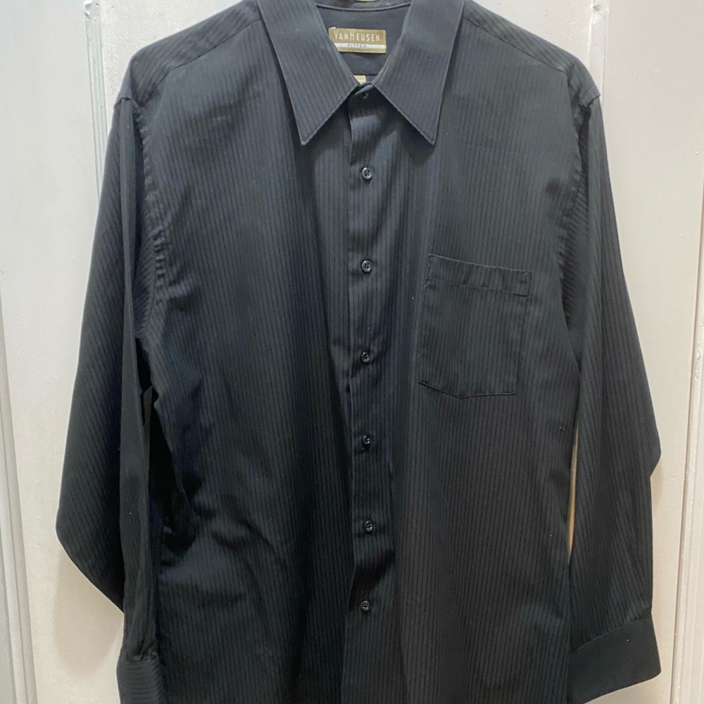 Van Heusen black long sleeve button up